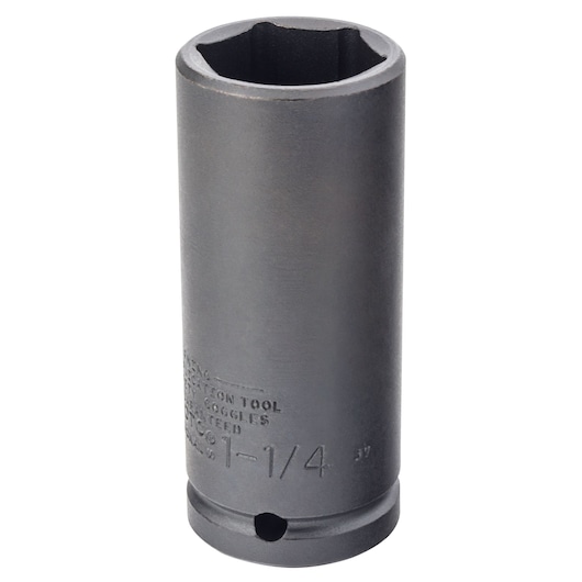 PROTO J07520-LT deep impact socket, black, six-point design, product photography on white background.