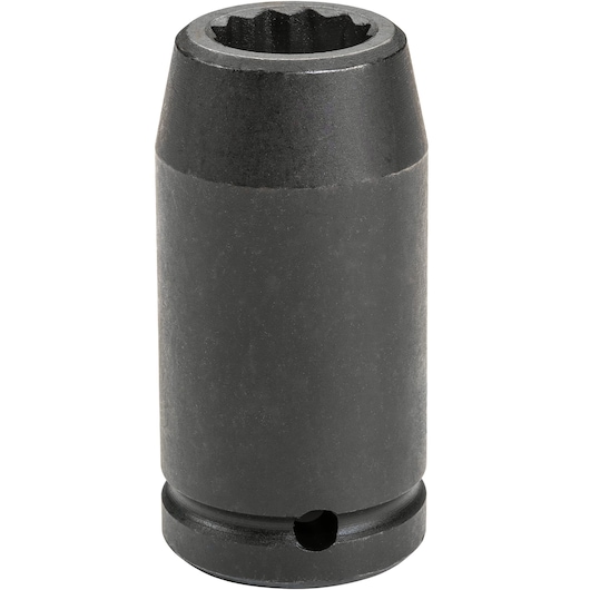 PROTO J07521MLT black 12-point impact socket, front angle on white background.