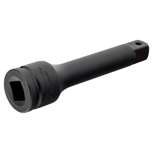 PROTO J07567 black impact socket extension bar, angled side view on white background.