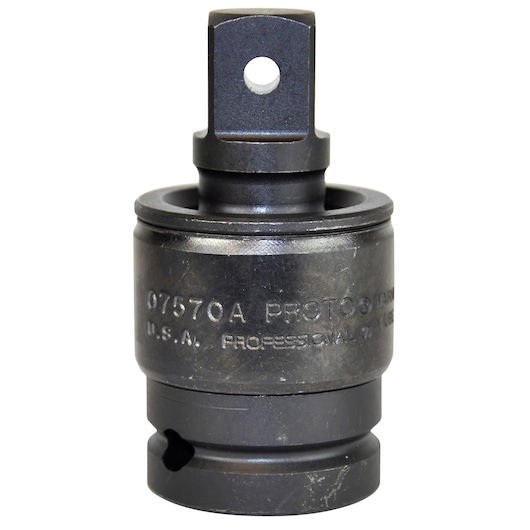 PROTO J07570A impact universal joint, black metal, photography on white background, front angle.
