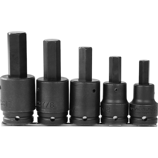 Proto® 3/4" Drive 5 Piece Impact Hex Bit Set