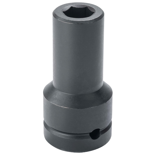 PROTO J10012L black impact socket, cylindrical shape with hex opening, photographed on white background.
