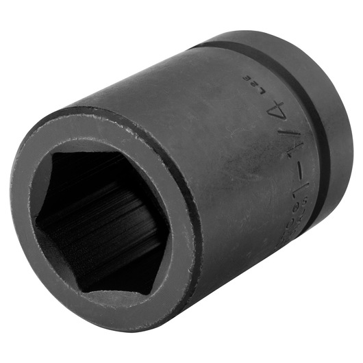 PROTO J10020 black impact socket, hexagonal opening, front angle on white background.