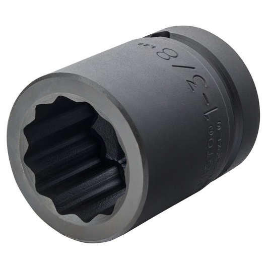 PROTO J10022T black 12-point impact socket, close-up angled view on white background.