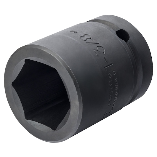 PROTO J10022 black impact socket, large size, six-point, angled view on white background.
