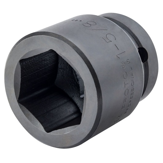 PROTO J10026 black steel impact socket, close-up angled view on white background.