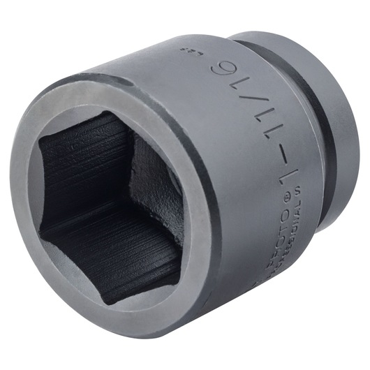 PROTO J10027 impact socket in matte gray finish, angled side view on white background.