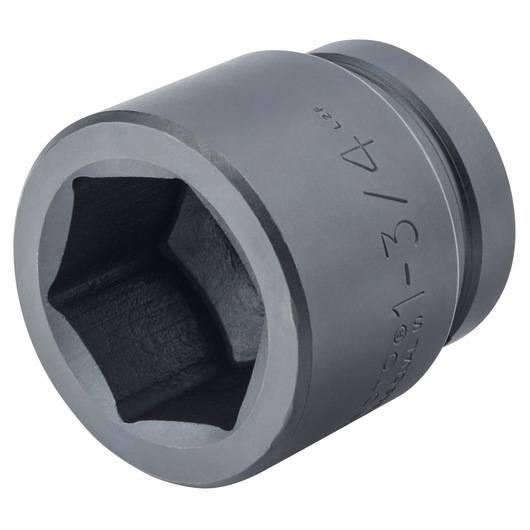 PROTO J10028 impact socket, matte black finish, hexagonal opening, product angle on white background.