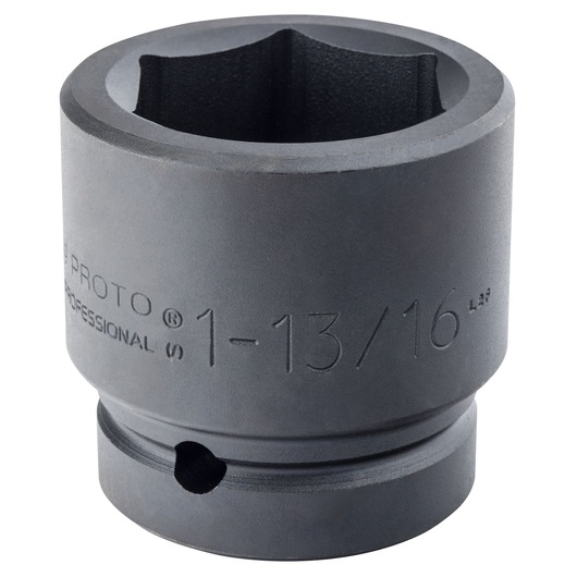 PROTO J10029 professional socket, 1-13/16 inch, matte black finish, front angle photo.