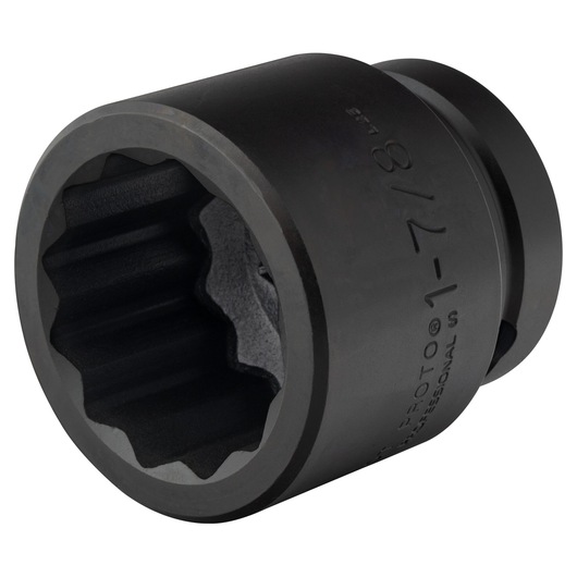 Photo of PROTO J10030T black industrial socket, angled view on white background.