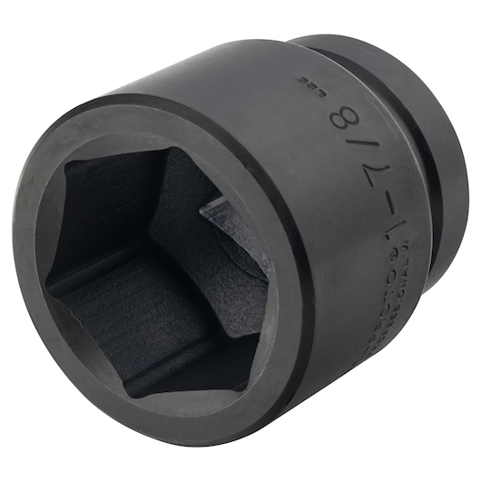 Photo of PROTO J10030 impact socket, black finish, side angle on white background.