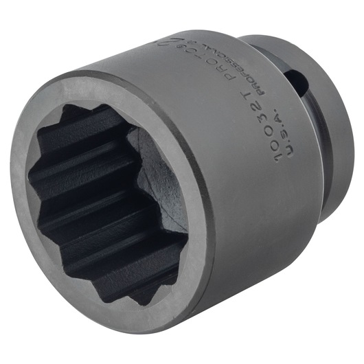 PROTO J10032T black industrial socket photographed at angle on white background.