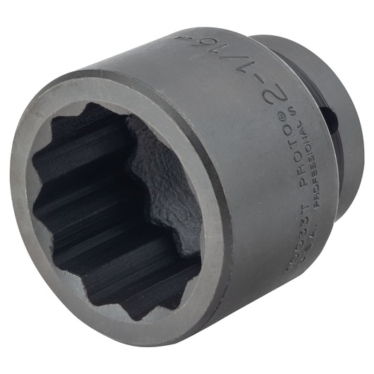 PROTO J10033T black metal socket tool, close-up angle, photography product category