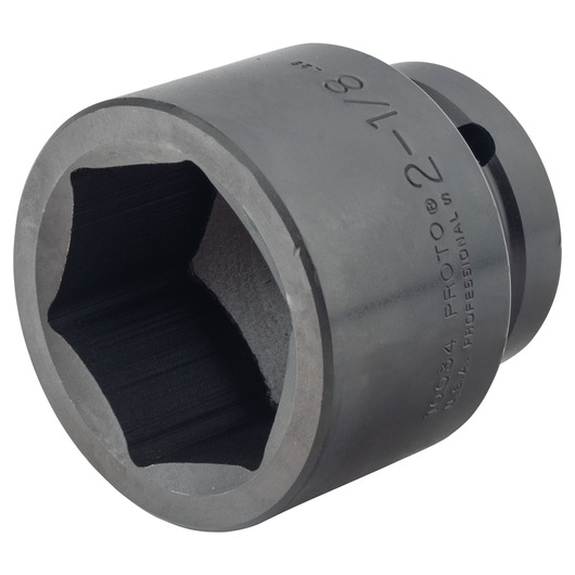 Photo of a PROTO J10034 large industrial impact socket, black finish, angled view on white background.