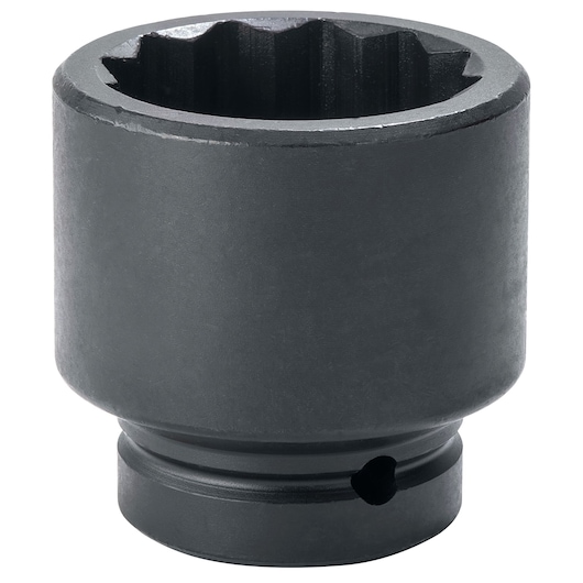 PROTO J10036T black 12-point impact socket, front angle on white background.