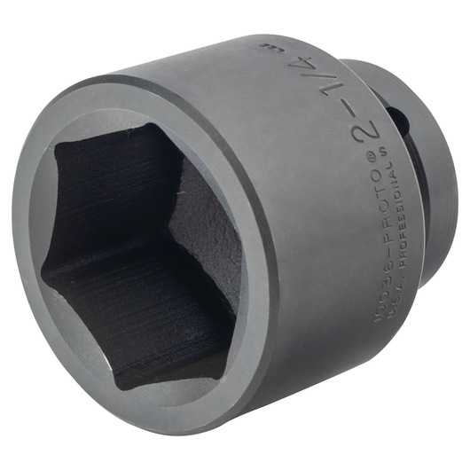 PROTO J10036 impact socket, black color, close-up angle on white background.