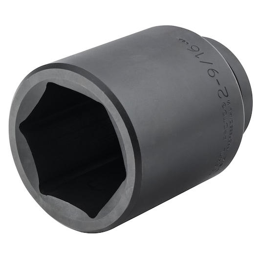 PROTO J10041L impact socket, black, hexagonal opening, side angle on white background.