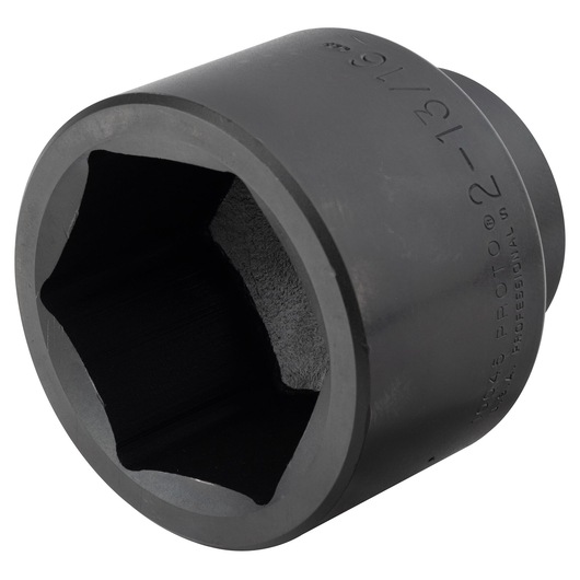 PROTO J10045 black impact socket, 6-point, close-up angle on white background.