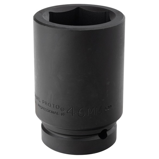 PROTO J10046ML black impact socket, 46mm size, cylindrical shape, photographed on white background.