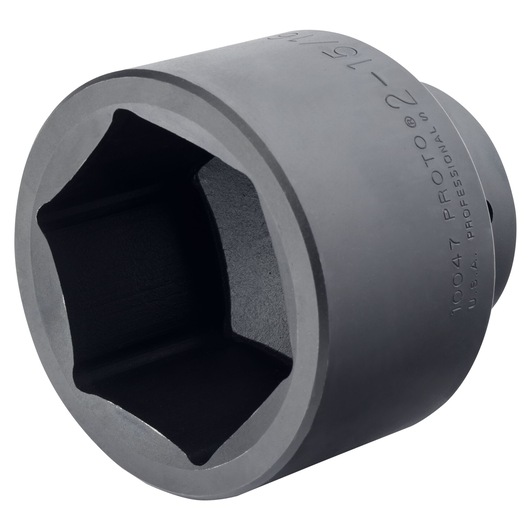 PROTO J10047 impact socket, dark gray steel, front angle on white background.