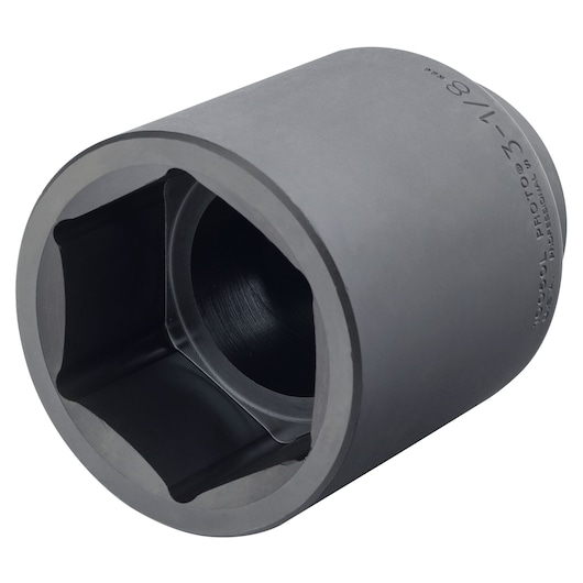 PROTO J10050L impact socket, matte black finish, photography of front angle on white background.