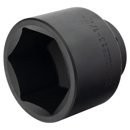 Photo of PROTO black 3-1/2 inch impact socket, SKU J10056, shown at an angle on a white background.