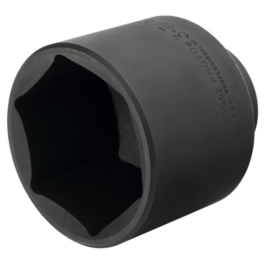 PROTO J10062 impact socket, black, cylindrical, close-up angled on white background.