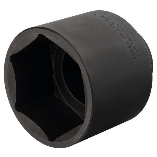 Photo of PROTO J10064 large black impact socket, angled view on white background.