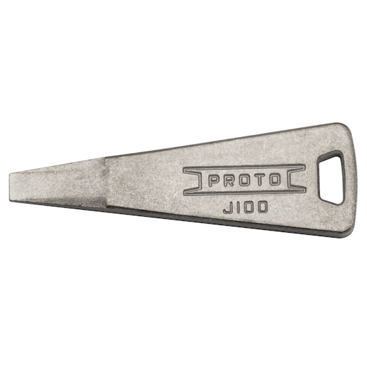 PROTO J100 steel drift wedge with embossed logo, shown flat on white background.