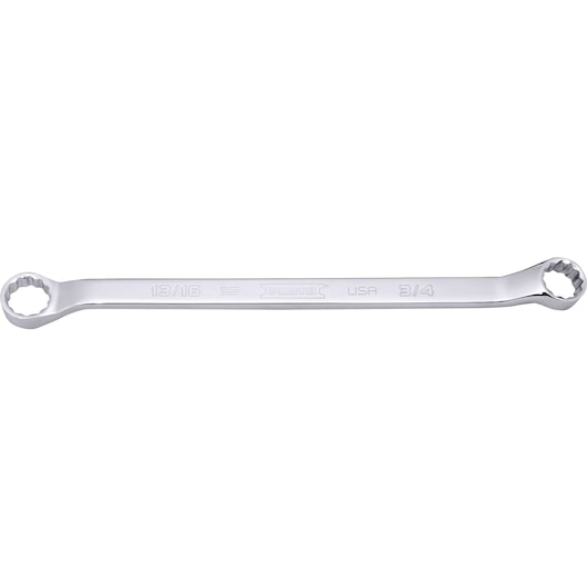 Photo of PROTO J1024A polished box end wrench with dual ends, silver finish, on white background.