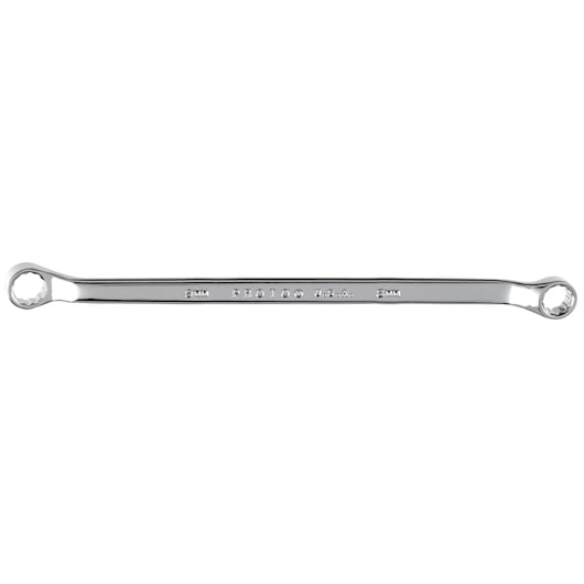 Photo of PROTO J1051M double box end wrench, chrome finish, straight view on white background.