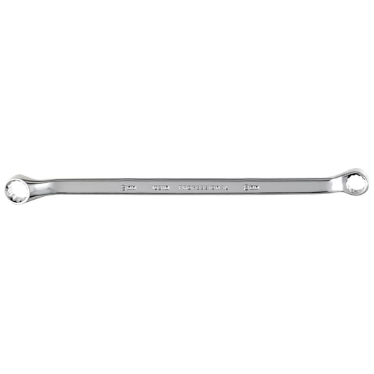 PROTO J1051M double box end wrench, chrome finish, side angle, shown on white background.