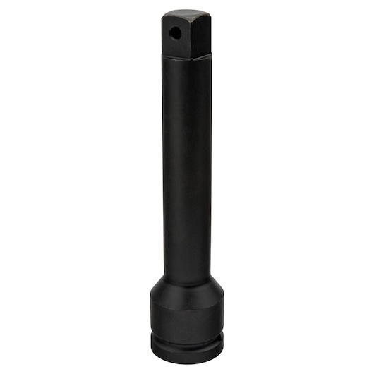 PROTO J10608 black impact socket extension bar, cylindrical shape, upright angle, on white background.