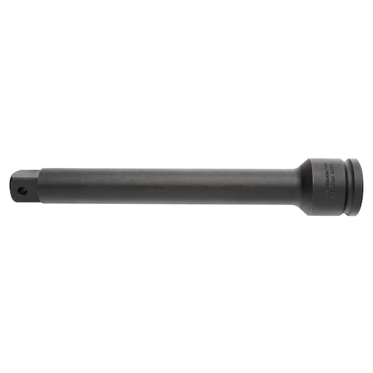 PROTO J10609 black impact socket extension bar, side angle on white background.