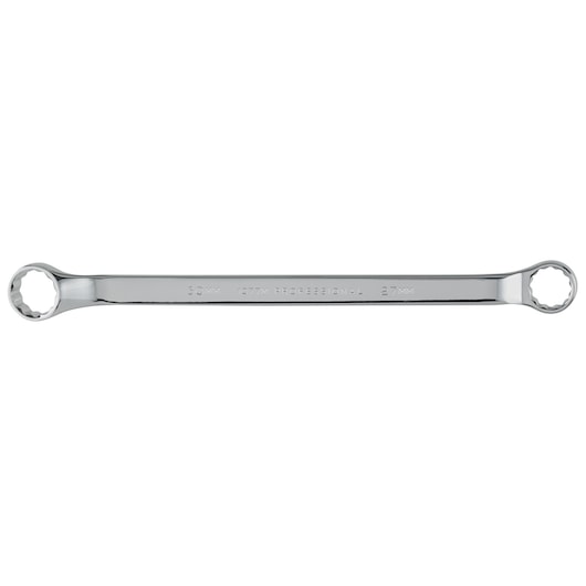 PROTO J1077M double box end wrench, chrome finish, front view on white background.