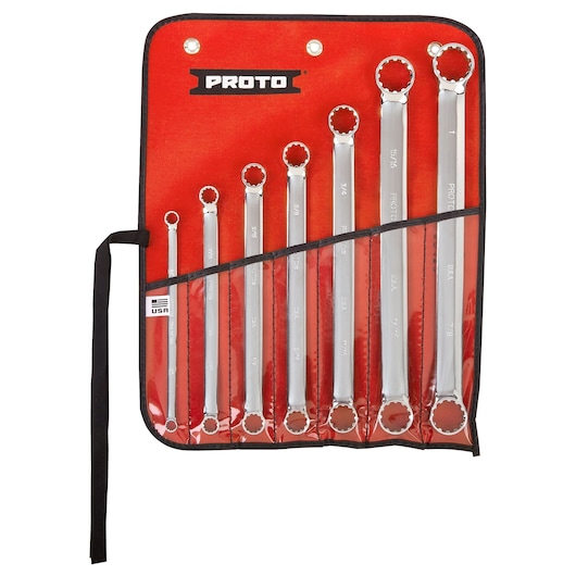 PROTO® Full Polish Double Box Wrench Set- Spline (7 pc.)