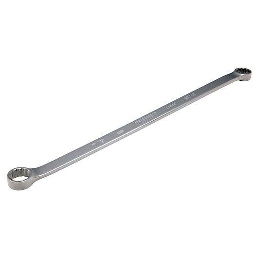 PROTO J112428L double box end wrench, silver finish, viewed at an angle on white background.