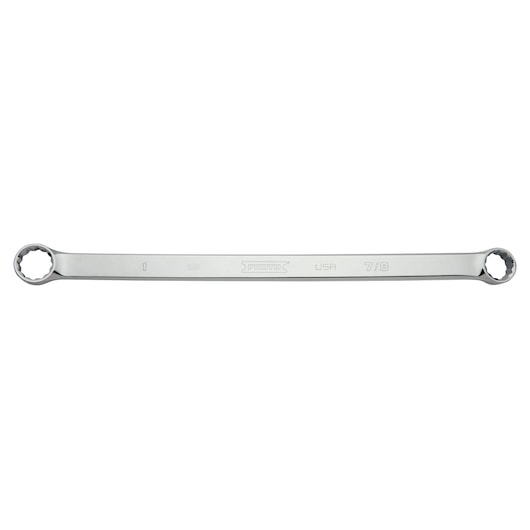 PROTO J112832L double box end wrench, chrome finish, top view on white background.
