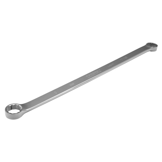 PROTO J112832L chrome double box end wrench, photo on white background.