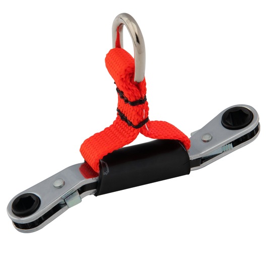 1/4 in. x 5/16 in. 6-Point Tethered Double Box Ratcheting Offset Wrench