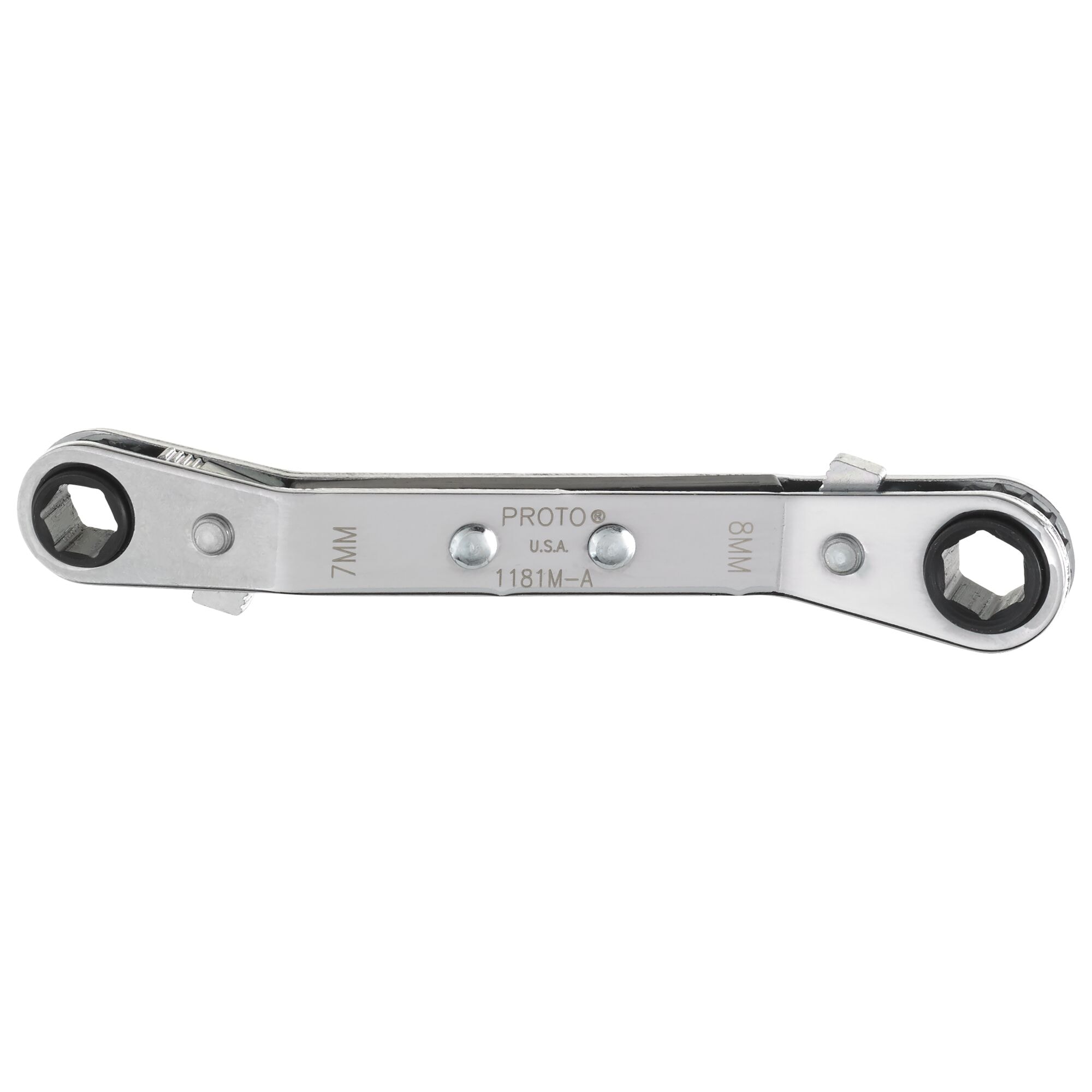7mm x 8mm Offset Reversible 6-Point Ratcheting Double Box