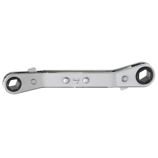 PROTO J1181M-A ratcheting box wrench, silver finish, side view on white background.