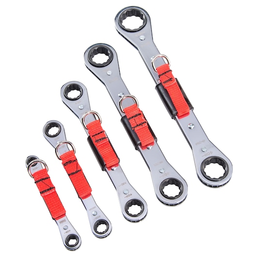 6 & 12-Point Double Box Ratcheting Wrench Set (5 pc.)