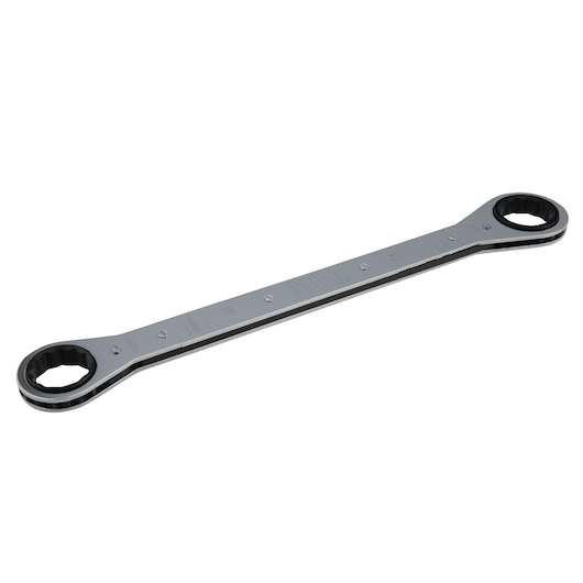 PROTO J1199 double box end ratcheting wrench, chrome finish, tool shown on white background, angled view.