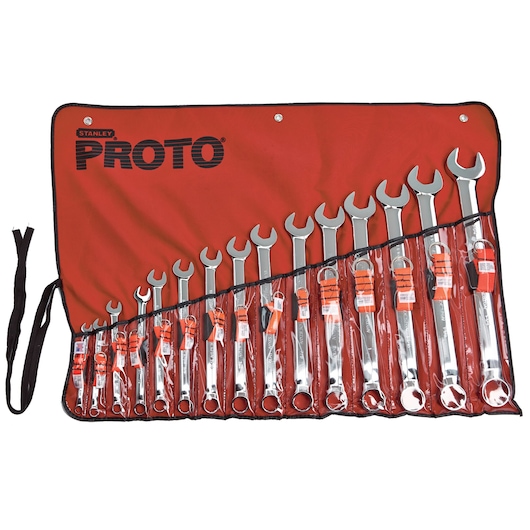 12-Point Satin Tether-Ready Combination Wrench Set (15 pc.)