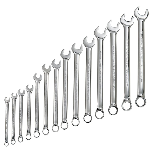 PROTO® Full Polish Antislip Metric 12-Point Combination Wrench Set (14 pc.)