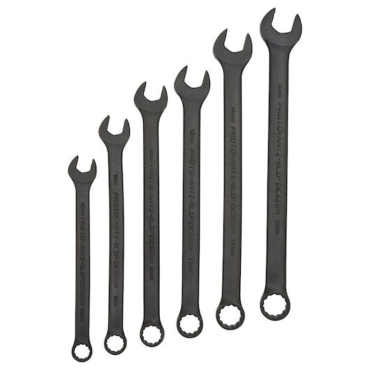 12-Point Black Oxide Metric Combination Wrench Set (6 pc.)