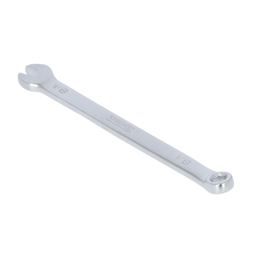 PROTO J1204EFM combination wrench, silver finish, 1/8 size, angled view on white background.
