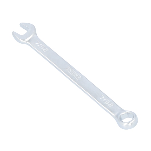 PROTO J1207EFM wrench with open and box ends, silver finish, photographed on white background.