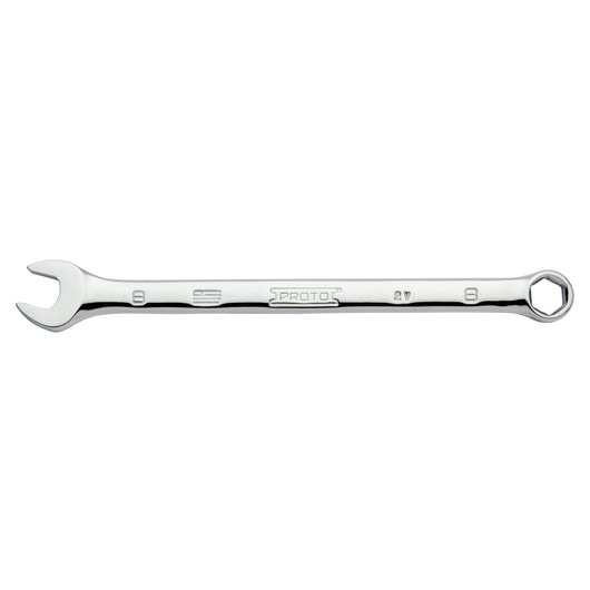 PROTO J1208MH-T500 combination wrench, chrome finish, front angle, white background.
